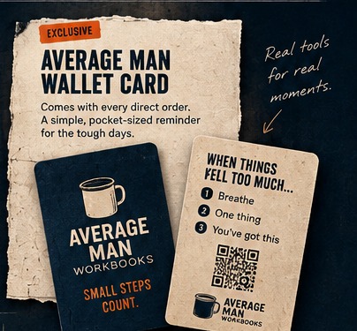 Average Man wallet card concept included with direct orders